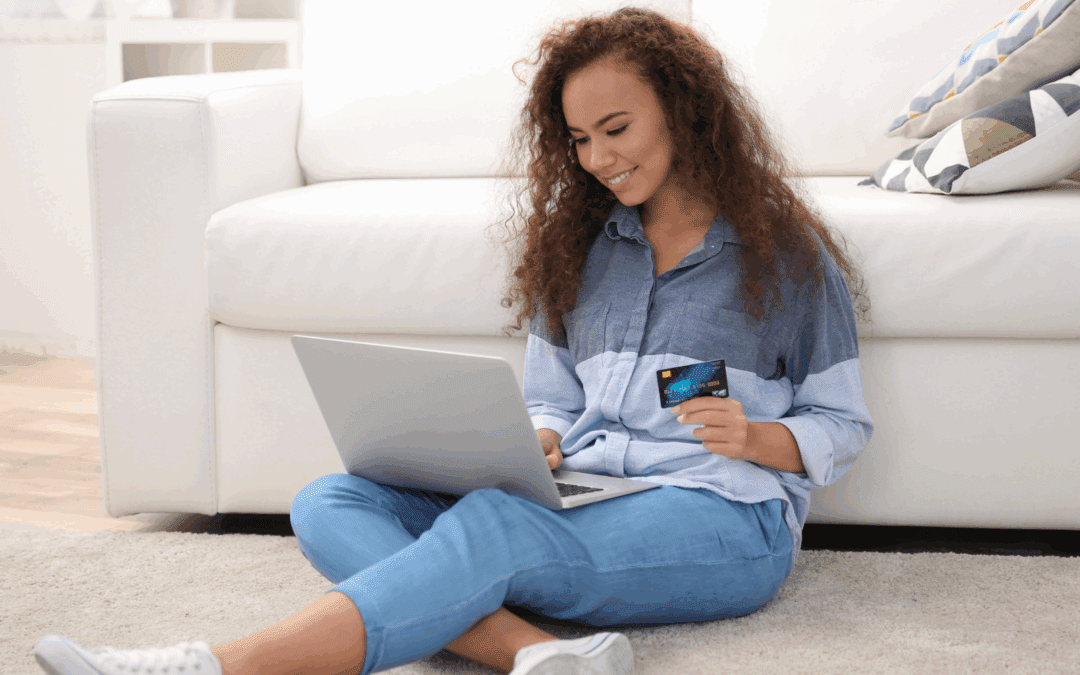 woman looking at prices for abortion pill